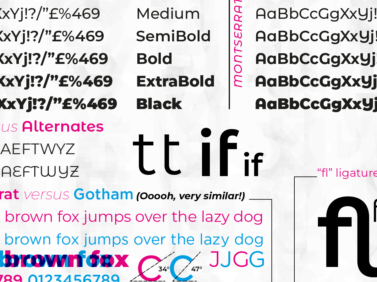 Montserrat typeface//
